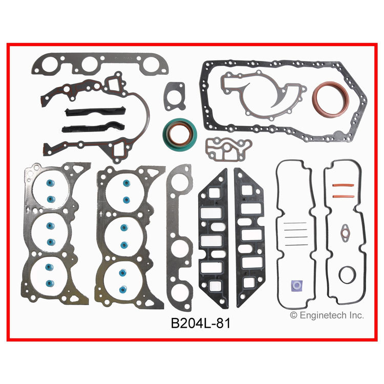 Enginetech B204L-81 Engine Full Gasket Set for Buick and Oldsmobile Vehicles