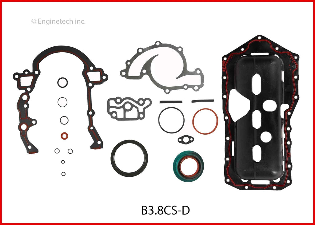 Enginetech B3.8CS-D Engine Lower End Gasket Set for Buick and Oldsmobile Vehicles