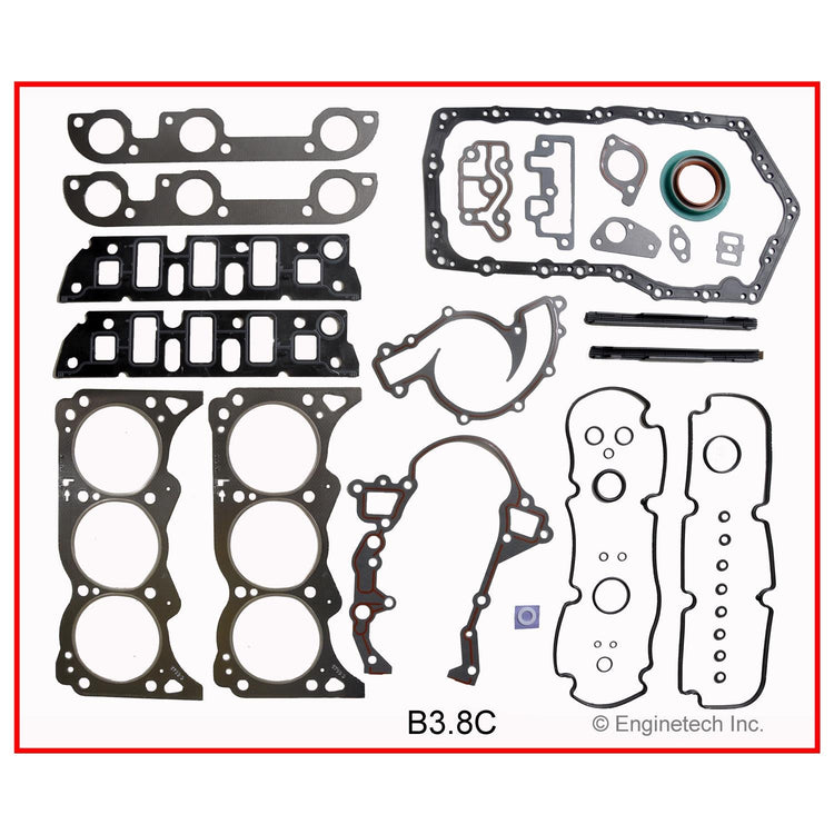 Enginetech B3.8C Engine Rebuilders Gasket Set for Buick Cars and Trucks
