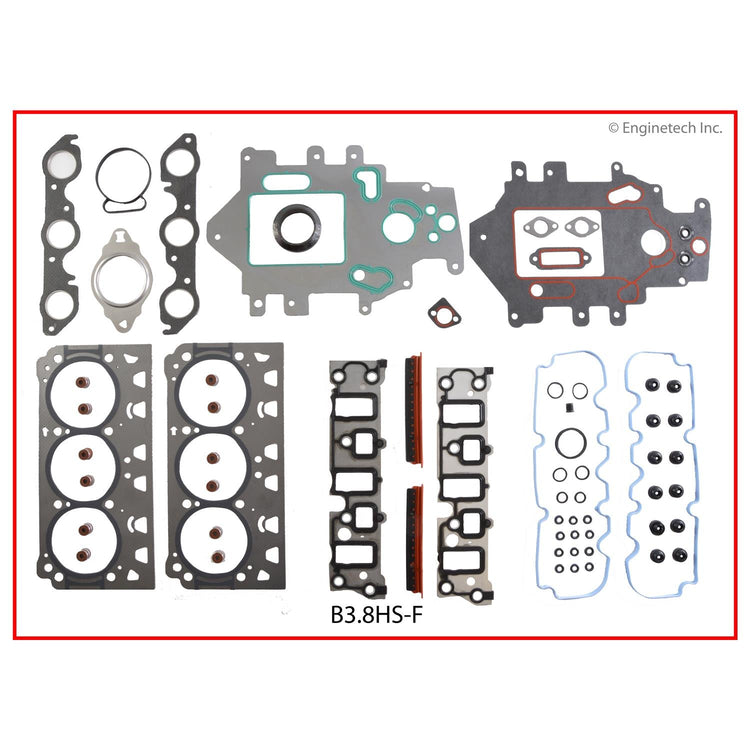 Enginetech B3.8HS-FWB Engine Cylinder Head Gasket Set for Buick Car and Truck with Head Bolts