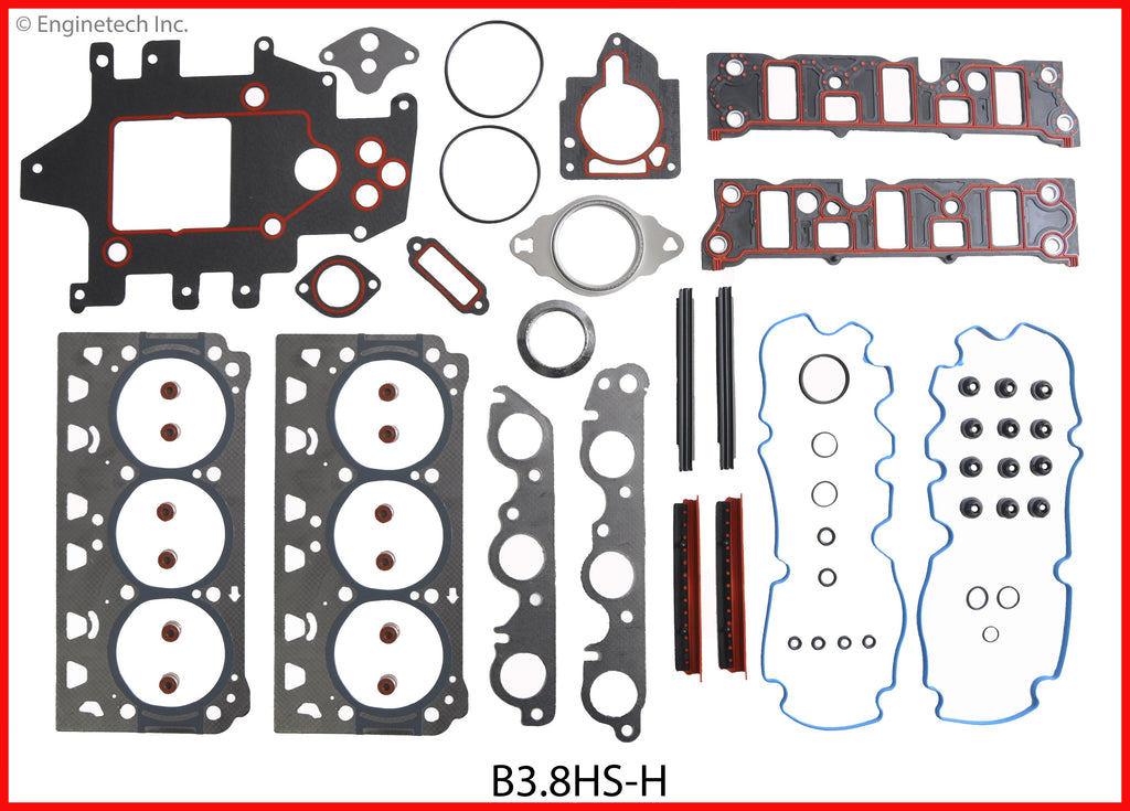 Enginetech B3.8HS-HWB Engine Cylinder Head Gasket Set for Buick and Chevy Vehicles