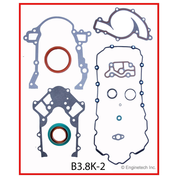 Enginetech B3.8K-2 Engine Full Gasket Set for Buick and Chevrolet Vehicles