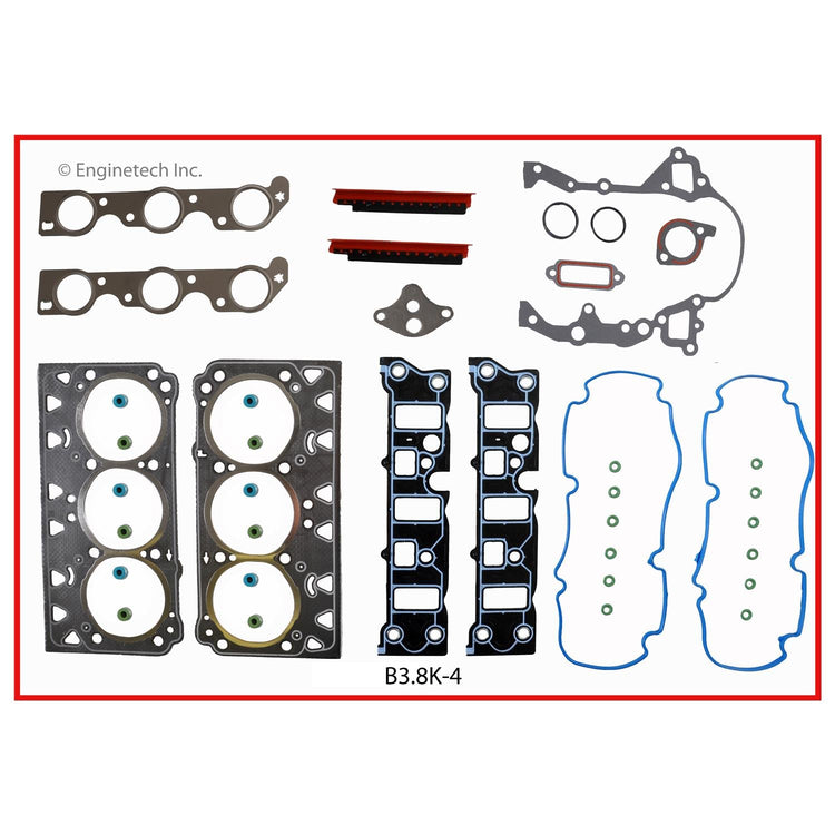 Enginetech B3.8K-4 Engine Full Gasket Set for Buick and Pontiac Vehicles