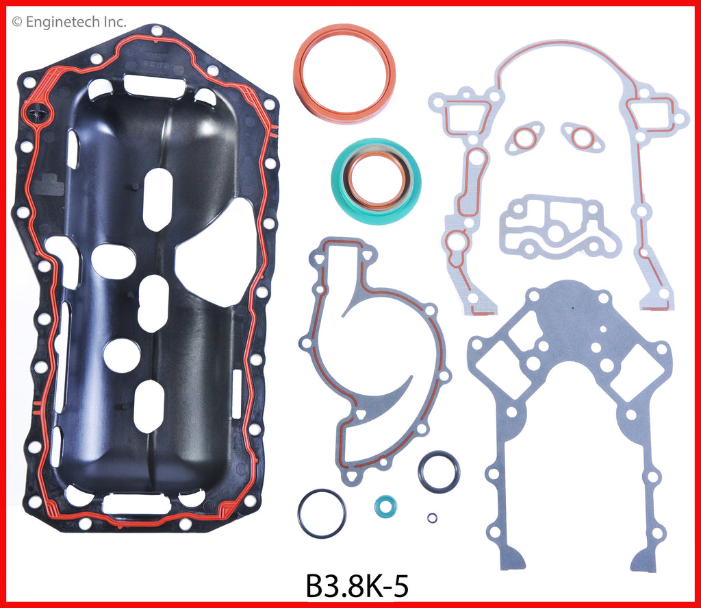 Enginetech B3.8K-5 Engine Full Gasket Set for Buick and Chevrolet Vehicles