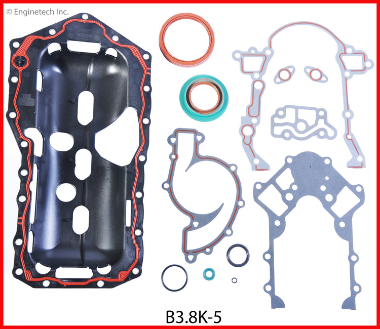 Enginetech B3.8K-5 Engine Full Gasket Set for Buick and Chevrolet Vehicles