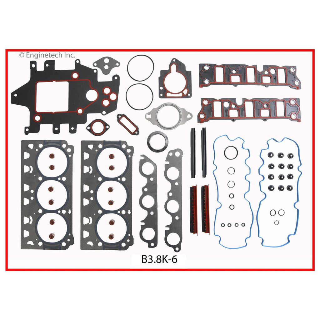 Enginetech B3.8K-6 Engine Full Gasket Set for Buick and Pontiac Vehicles