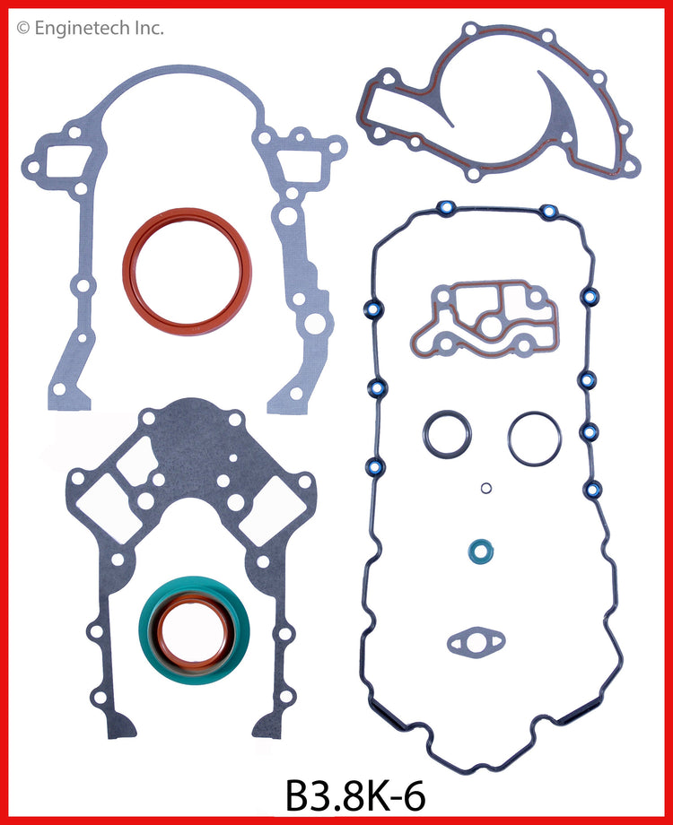 Enginetech B3.8K-6 Engine Full Gasket Set for Buick and Pontiac Vehicles
