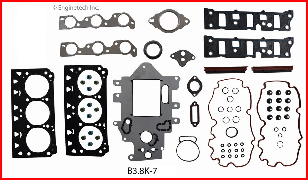Enginetech B3.8K-7 Engine Full Gasket Set for Buick Car and Truck