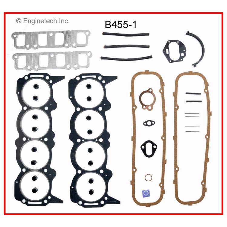 Enginetech B455-1 Engine Full Gasket Set for Buick Cars and Trucks