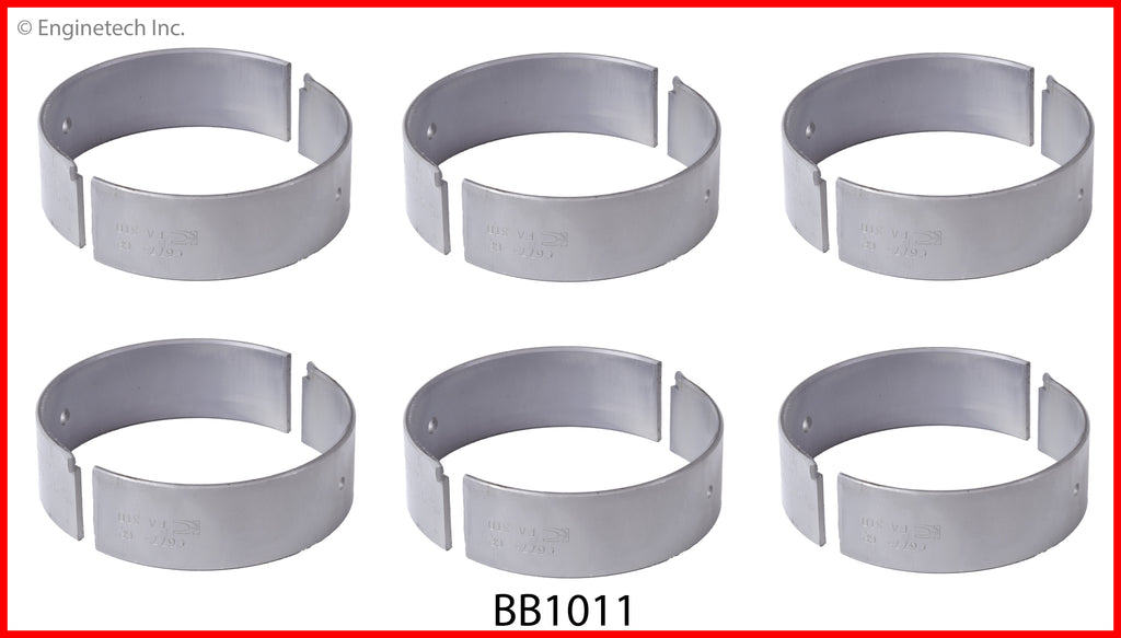 Enginetech BB1011STD Engine Full Connecting Rod Bearing Set for Nissan Vehicles