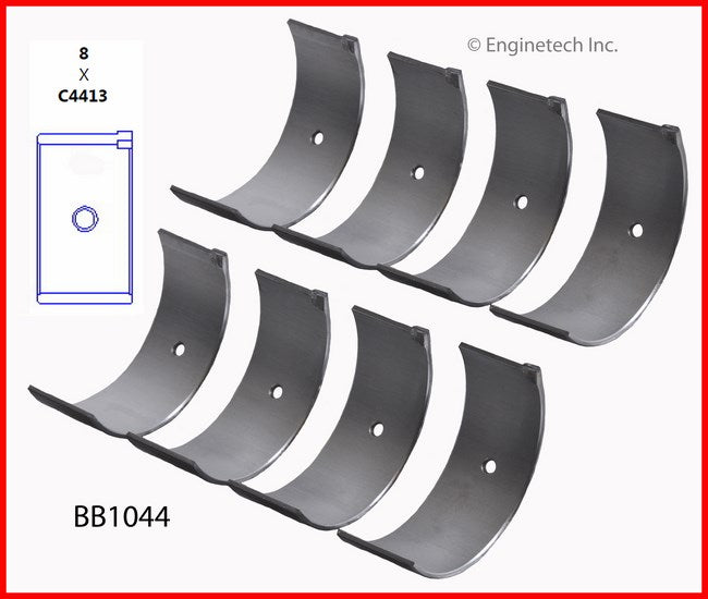 Enginetech BB1044.50 Engine Full Connecting Rod Bearing Set for Nissan Vehicles