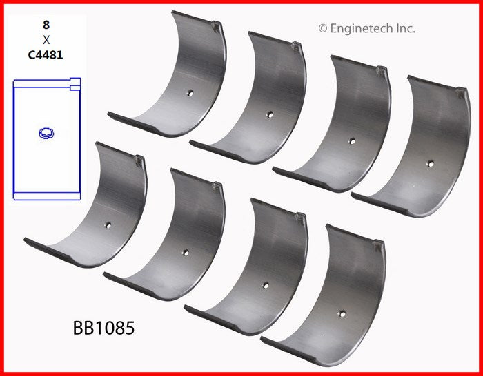 Enginetech BB1085.25 Full Connecting Rod Bearing Set for Hyundai Sonata and Elantra (1989-1996)