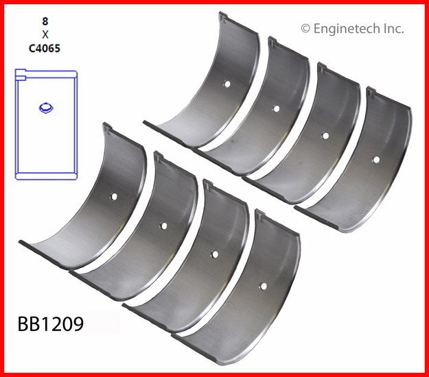 Enginetech BB1209.25 Engine Full Connecting Rod Bearing Set for Nissan Vehicles
