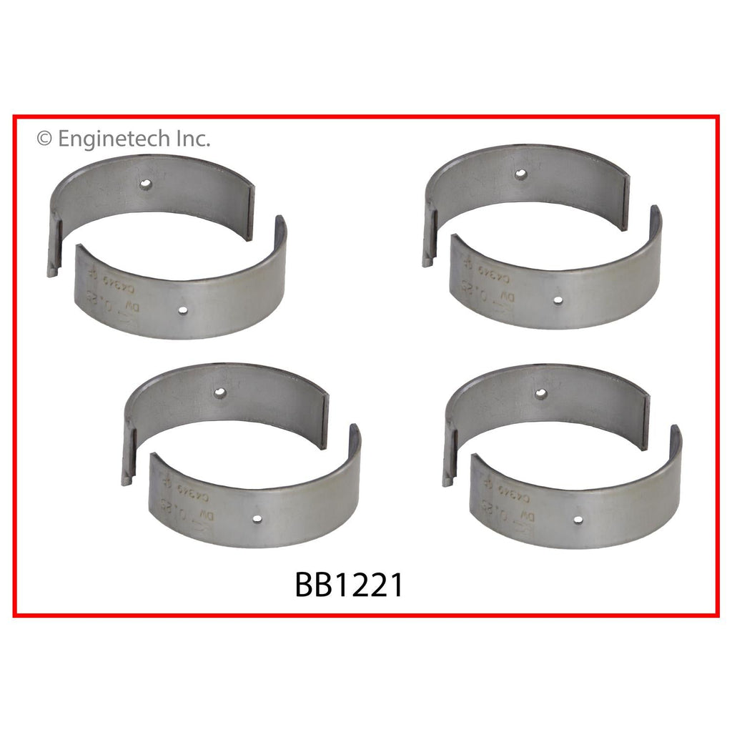 Enginetech BB1221.25 Engine Full Connecting Rod Bearing Set for Toyota Yaris and Prius C