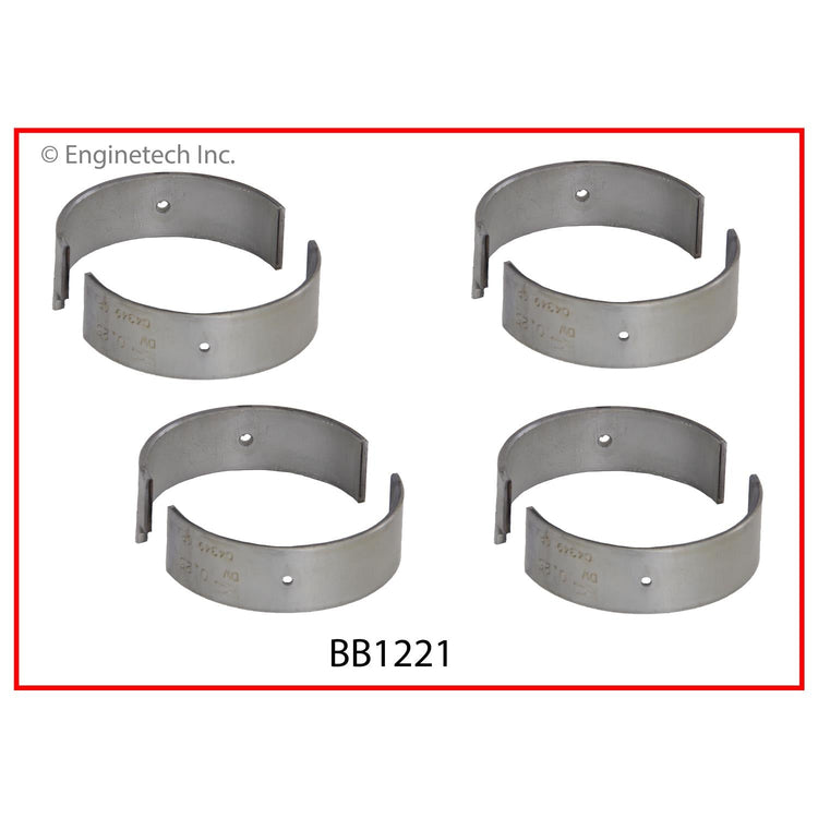 Enginetech BB1221STD Engine Full Connecting Rod Bearing Set for Toyota Yaris and Prius C