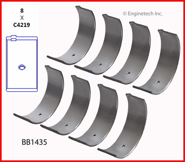 Enginetech BB1435STD Engine Full Connecting Rod Bearing Set for Toyota Vehicles