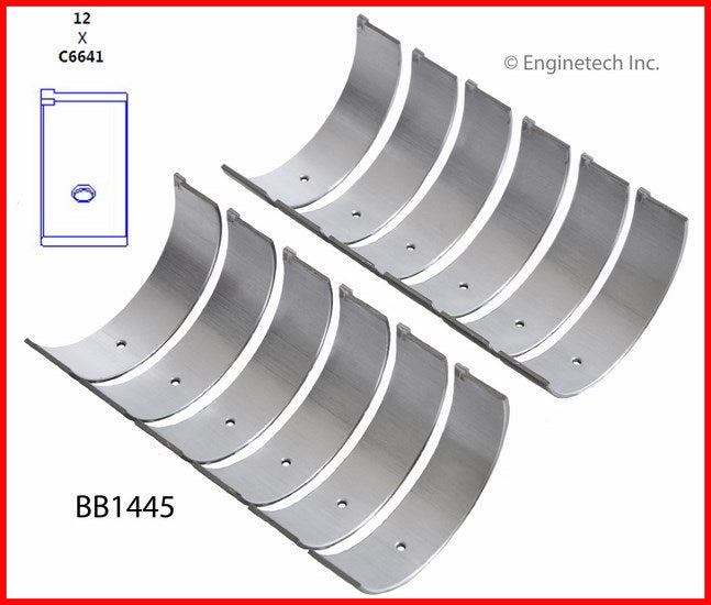 Enginetech BB1445.25 Engine Full Connecting Rod Bearing Set for Toyota 4Runner and Pickup