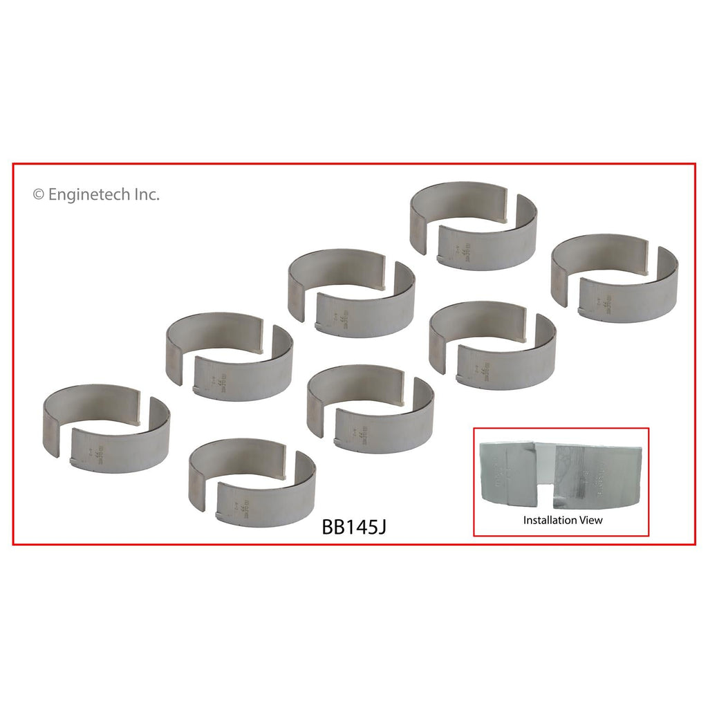Enginetech BB145J.50 Engine Full Connecting Rod Bearing Set for 2012 Chevrolet Silverado and GMC Sierra HD