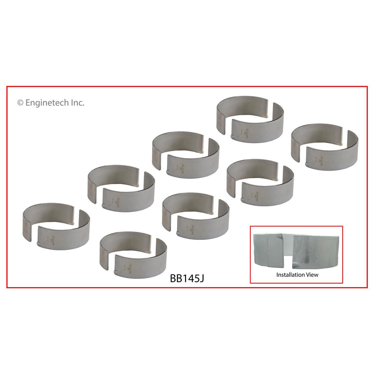 Enginetech BB145J.50 Engine Full Connecting Rod Bearing Set for 2012 Chevrolet Silverado and GMC Sierra HD