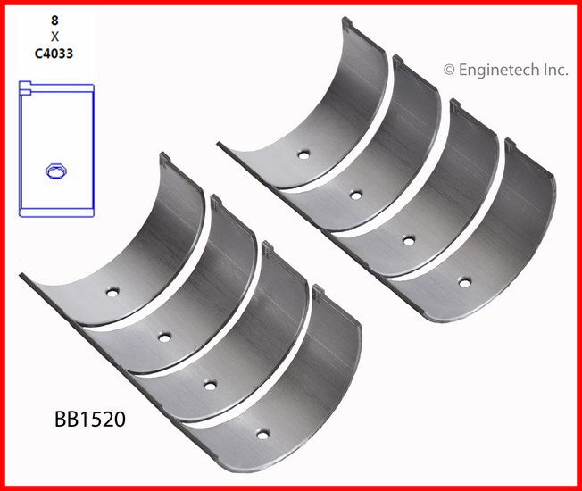 Enginetech BB1520.50 Engine Full Connecting Rod Bearing Set for Honda S2000 and More