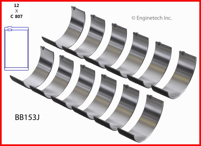 Enginetech BB153JSTD Engine Full Connecting Rod Bearing Set for Chevy and GMC Vehicles