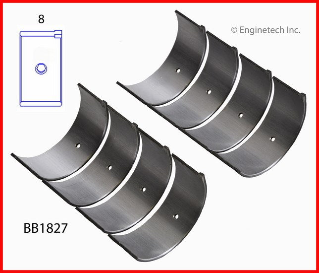 Enginetech BB1827STD Full Connecting Rod Bearing Set for Mitsubishi, Chrysler, Hyundai Engines