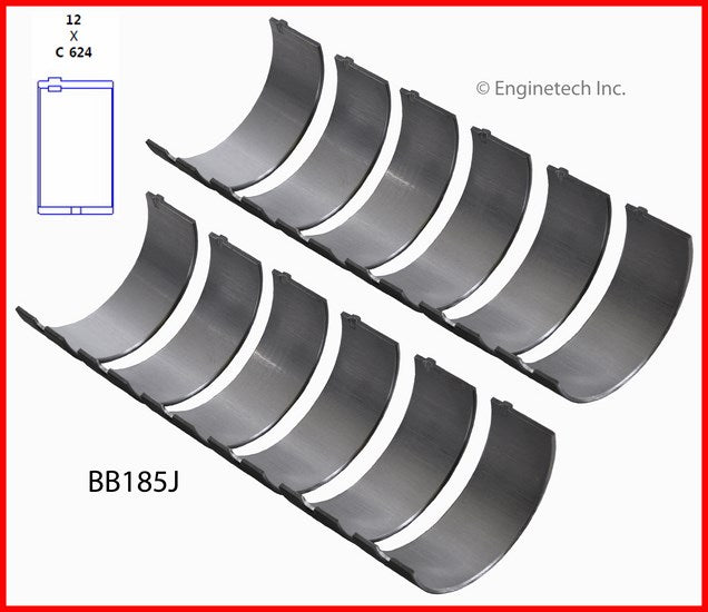 Enginetech BB185J020 Engine Full Connecting Rod Bearing Set for Domestic and Import Engines