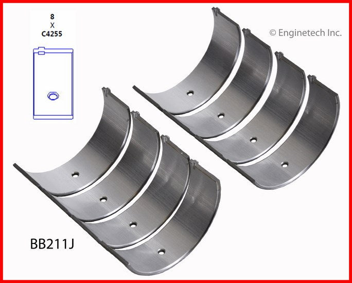 Enginetech BB211J.25 Engine Full Connecting Rod Bearing Set for Buick and Chevrolet Models