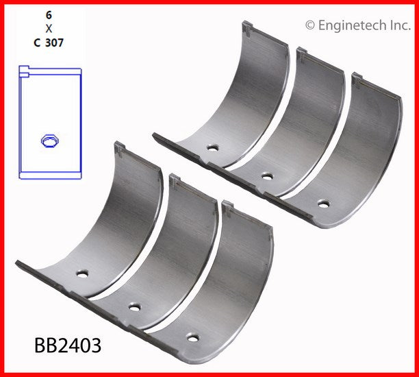 Enginetech BB2403.25 Engine Full Connecting Rod Bearing Set for Chevy Metro and Geo Metro