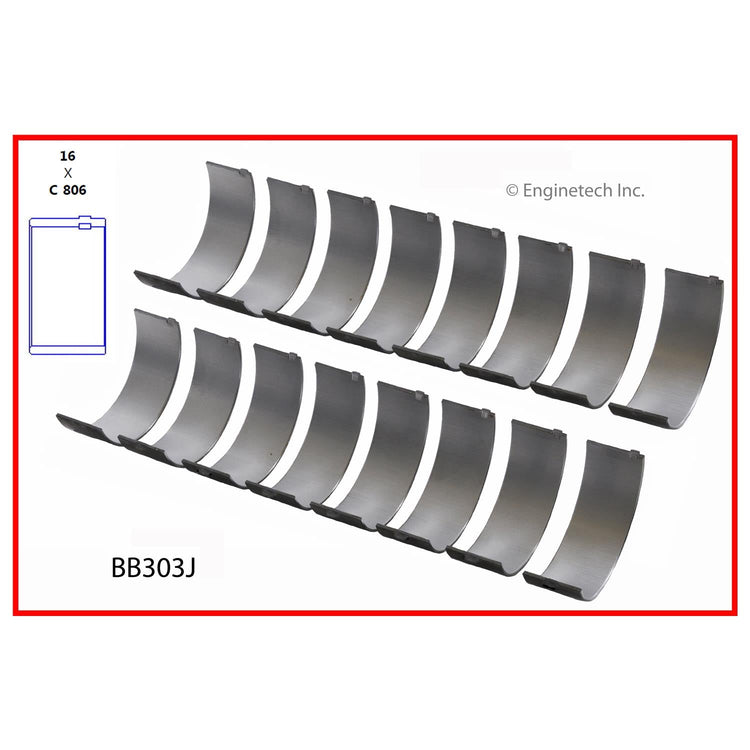 Enginetech BB303J020 Engine Full Connecting Rod Bearing Set for Improved Engine Performance