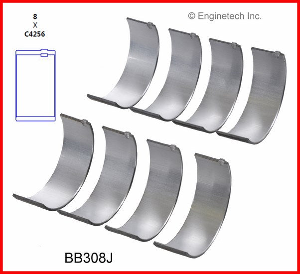 Enginetech BB308JSTD Full Connecting Rod Bearing Set for Chrysler Engines