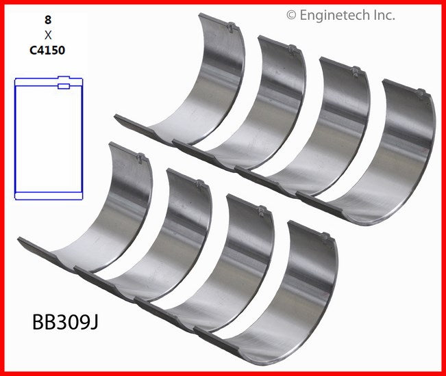 Enginetech BB309J.25 Engine Full Connecting Rod Bearing Set for Ford and Mazda Vehicles