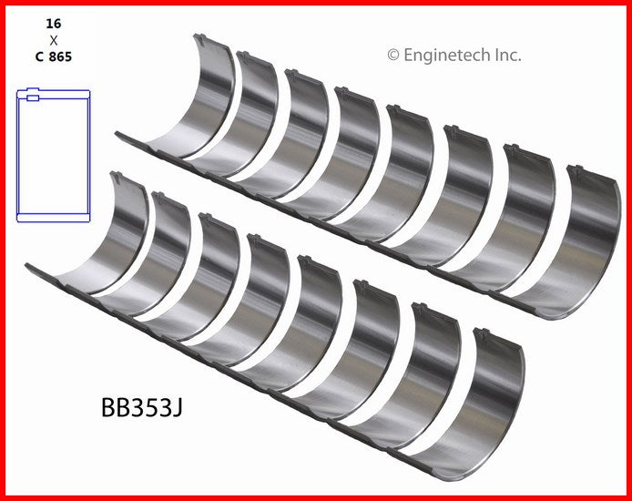Enginetech BB353J010 Engine Full Connecting Rod Bearing Set for Optimal Performance