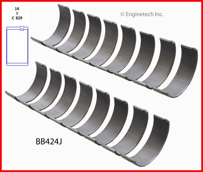 Enginetech BB424JSTD Full Connecting Rod Bearing Set for Engine Rebuilds