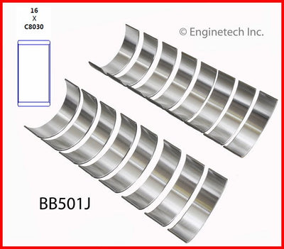 Enginetech BB501J.25 Engine Full Connecting Rod Bearing Set for Dodge Ram and Jeep Models
