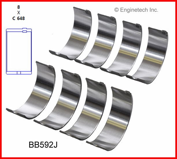 Enginetech BB592J030 Engine Full Connecting Rod Bearing Set for Dodge Dakota, Eagle Premier, Jeep CJ7