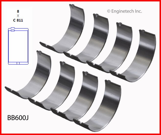 Enginetech BB600JSTD Engine Full Connecting Rod Bearing Set for Jeep Models