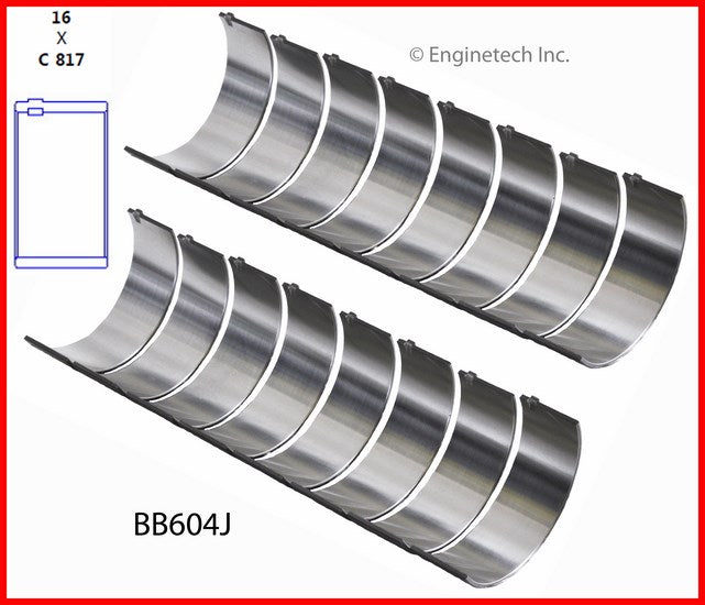 Enginetech BB604J030 Engine Full Connecting Rod Bearing Set for Optimal Performance