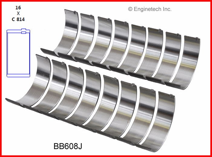 Enginetech BB608J020 Engine Full Connecting Rod Bearing Set for Improved Engine Performance