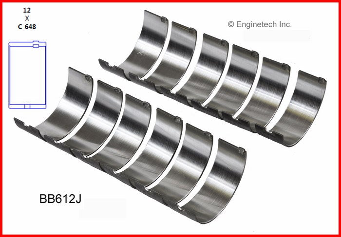 Enginetech BB612J020 Engine Full Connecting Rod Bearing Set for Improved Engine Performance