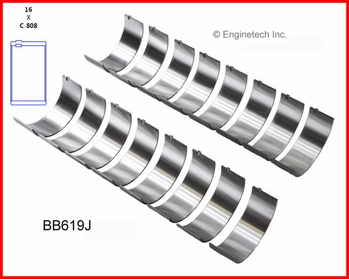 Enginetech BB619JSTD Engine Full Connecting Rod Bearing Set for Improved Performance