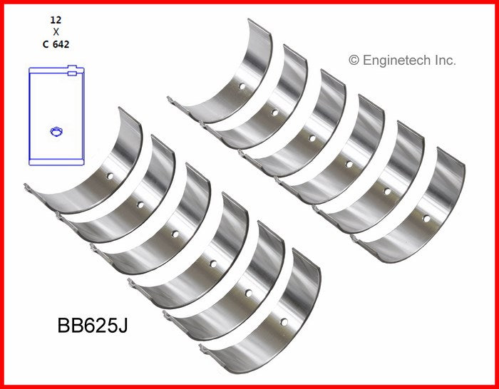 Enginetech BB625J010 Engine Full Connecting Rod Bearing Set for Ford and Mercury Models