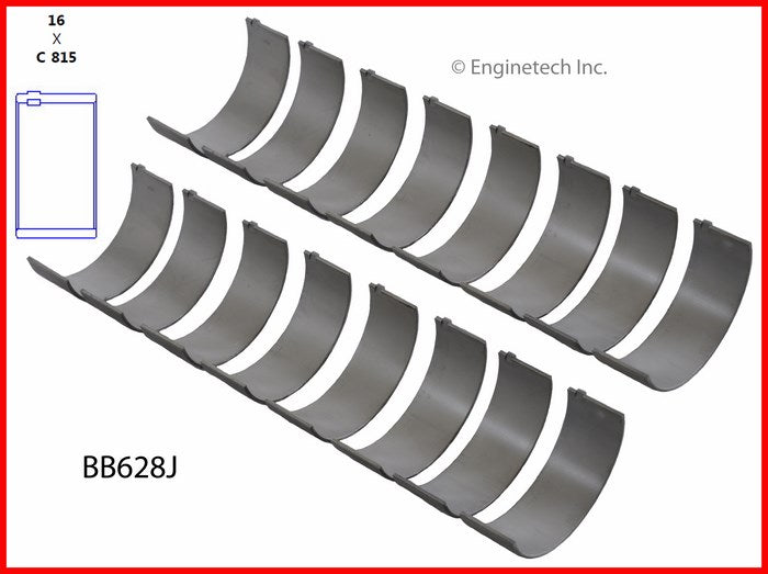 Enginetech BB628JSTD Engine Full Connecting Rod Bearing Set for Improved Performance