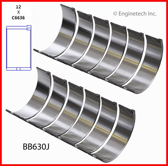Enginetech BB630JSTD Engine Full Connecting Rod Bearing Set for Dodge B150 (1988-1997)
