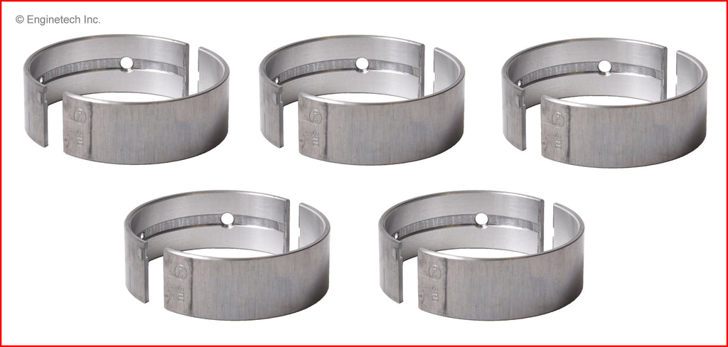 Enginetech BC1000.50 Engine Full Crankshaft Main Bearing Set for Honda and Acura Models