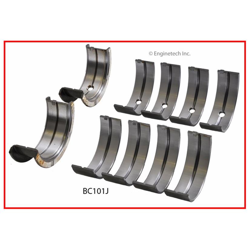 Enginetech BC101JSTD Engine Full Crankshaft Main Bearing Set for Classic Dodge and Plymouth Models