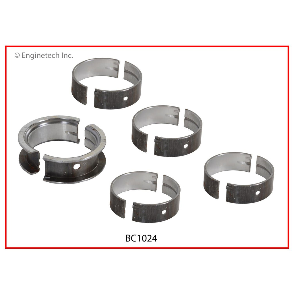 Enginetech BC1024.25 Engine Full Crankshaft Main Bearing Set for Hyundai Vehicles