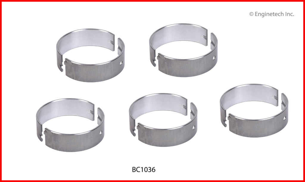 Enginetech BC1036STD Engine Full Crankshaft Main Bearing Set for Kia Spectra & Sephia
