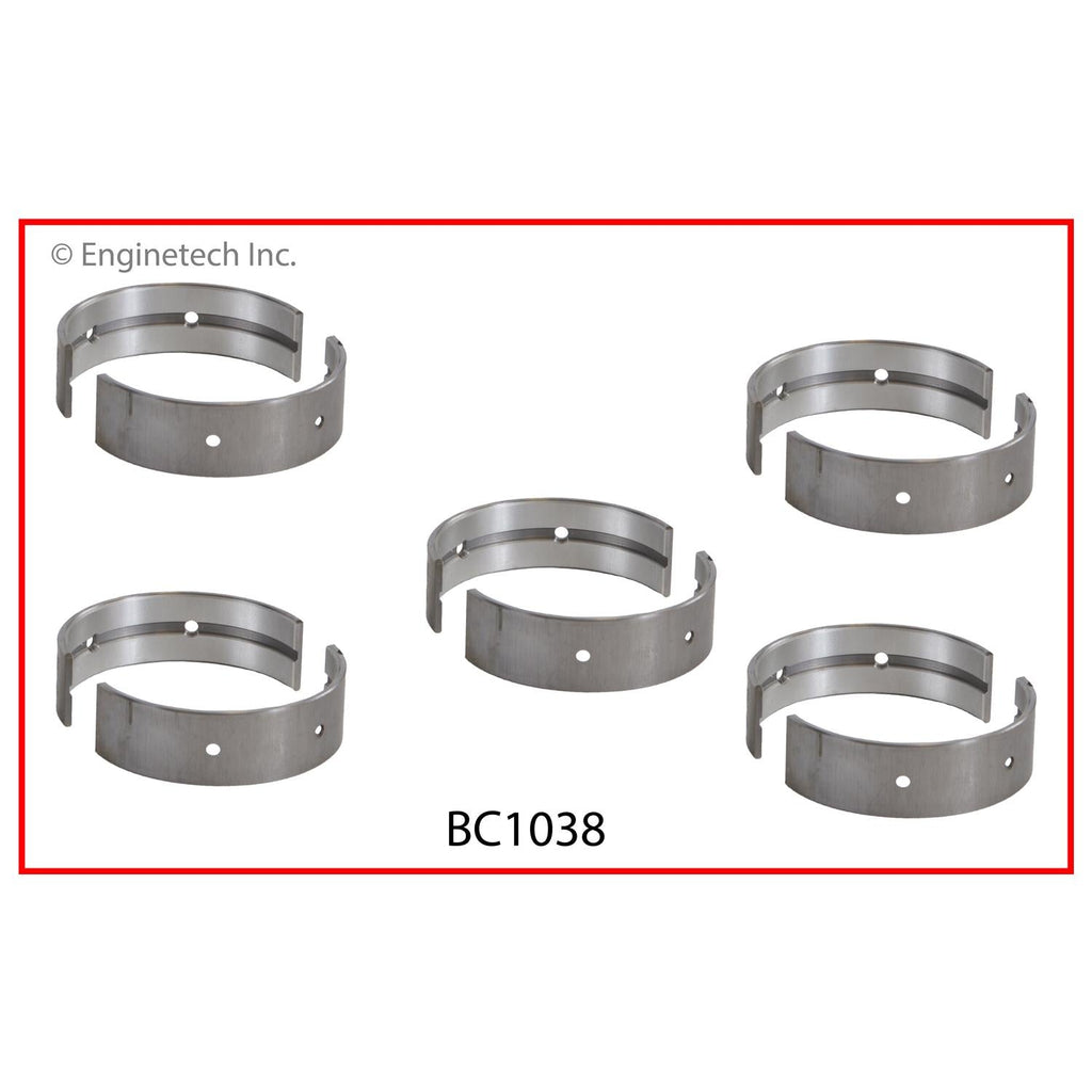 Enginetech BC1038.25 Engine Full Crankshaft Main Bearing Set for Nissan Vehicles