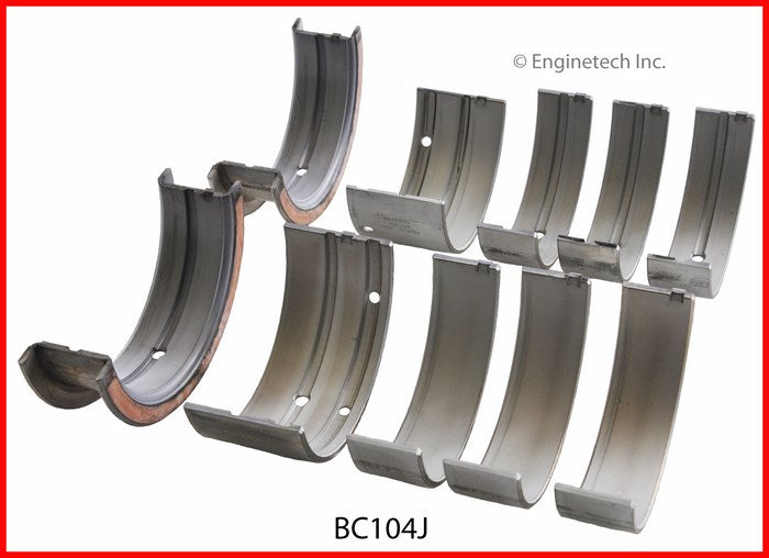 Enginetech BC104J010 Engine Full Crankshaft Main Bearing Set for Pontiac Models